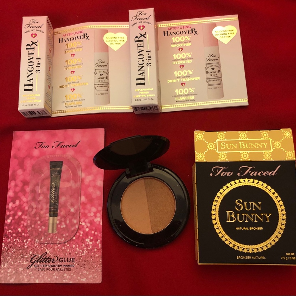 Too Faced 2 Setting Sprays, Bronzer, Glitter Glue